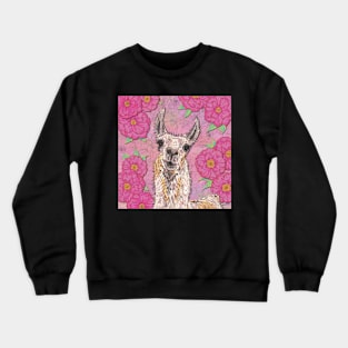 Perfectly Pink Llama Crewneck Sweatshirt